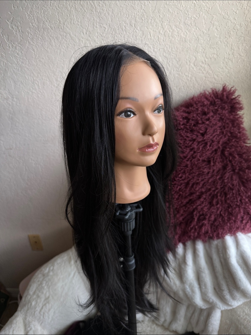 Natural Black 13x6 Glueless HD Lace Front Wig 26 inches brunette